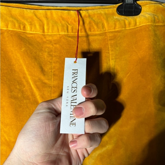 Frances Valentine Lucy Stretch High Waist Pants in Mustard Size 10 - Picture 5 of 6